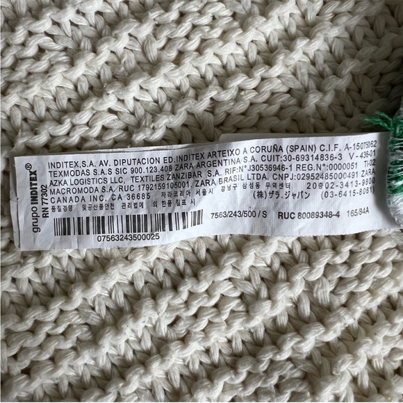 Zara Embroidered Linen Halter Top | White & Green | Size: S | Women - Picture 7 of 7